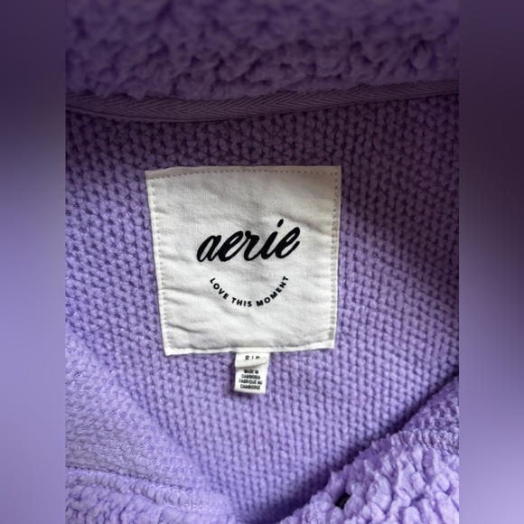 Aerie Cozy Sherpa Fleece Quarter Snap Fleece Size Small - Picture 10 of 10